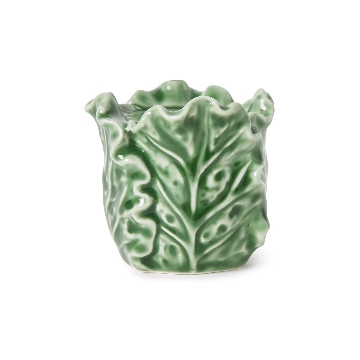 Cabbage Leaf Taper Candle Holder - The Preppy Bunny