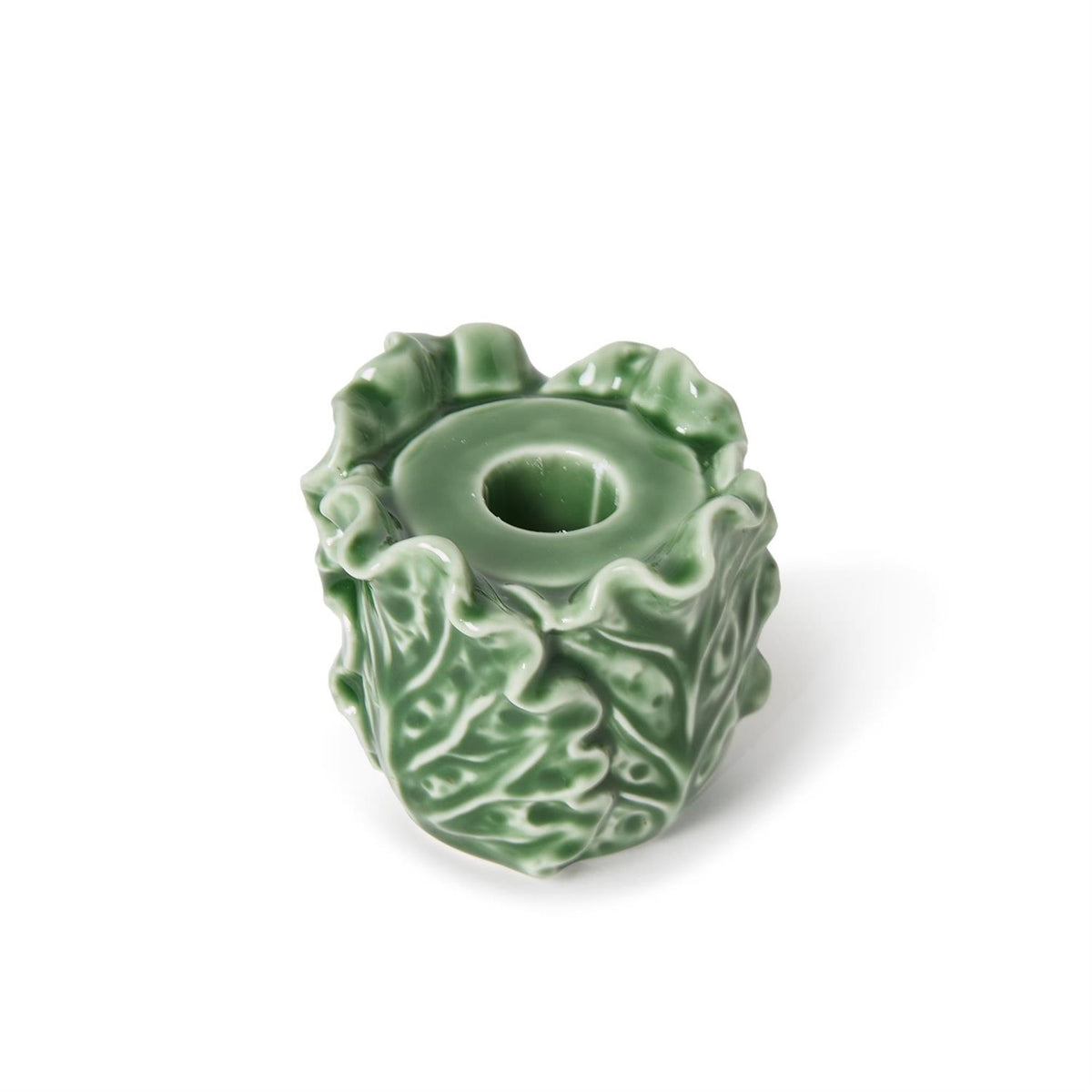 Cabbage Leaf Taper Candle Holder - The Preppy Bunny
