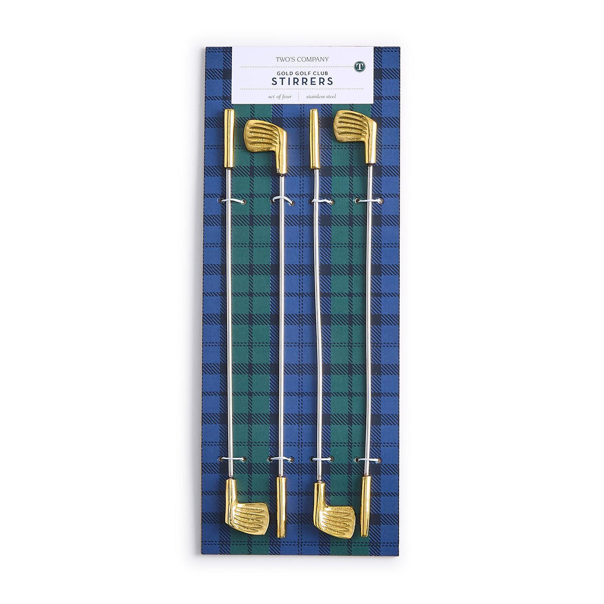 Set of 4 Gold Golf Club Stirrers - The Preppy Bunny