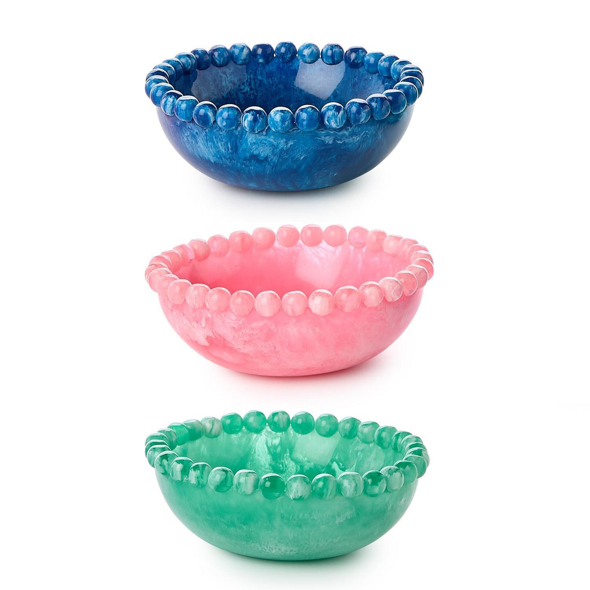 Beaded Resin Rim Bowl - The Preppy Bunny