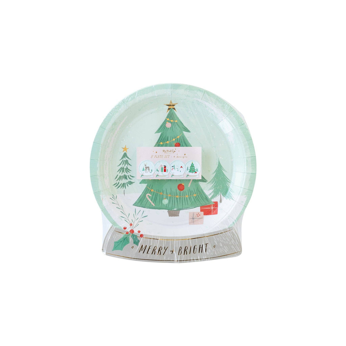 Snow Fun Snow Globe Shaped Plate - The Preppy Bunny