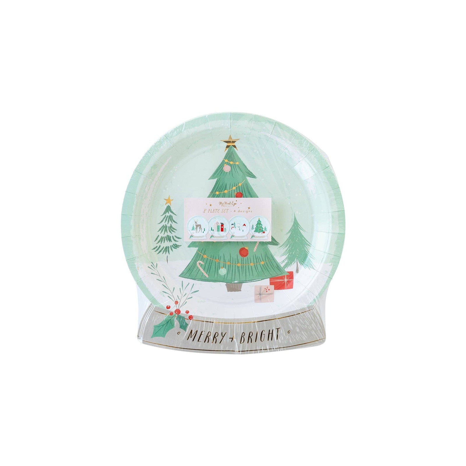 Snow Fun Snow Globe Shaped Plate - The Preppy Bunny