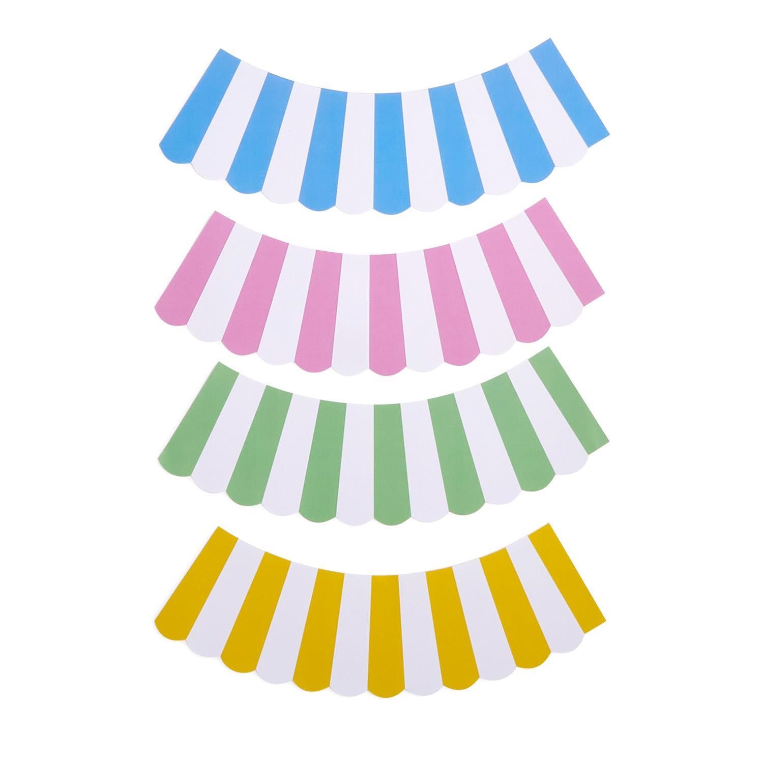 Bold Stripe Paper Lampshade Covers for LED Lamps - The Preppy Bunny