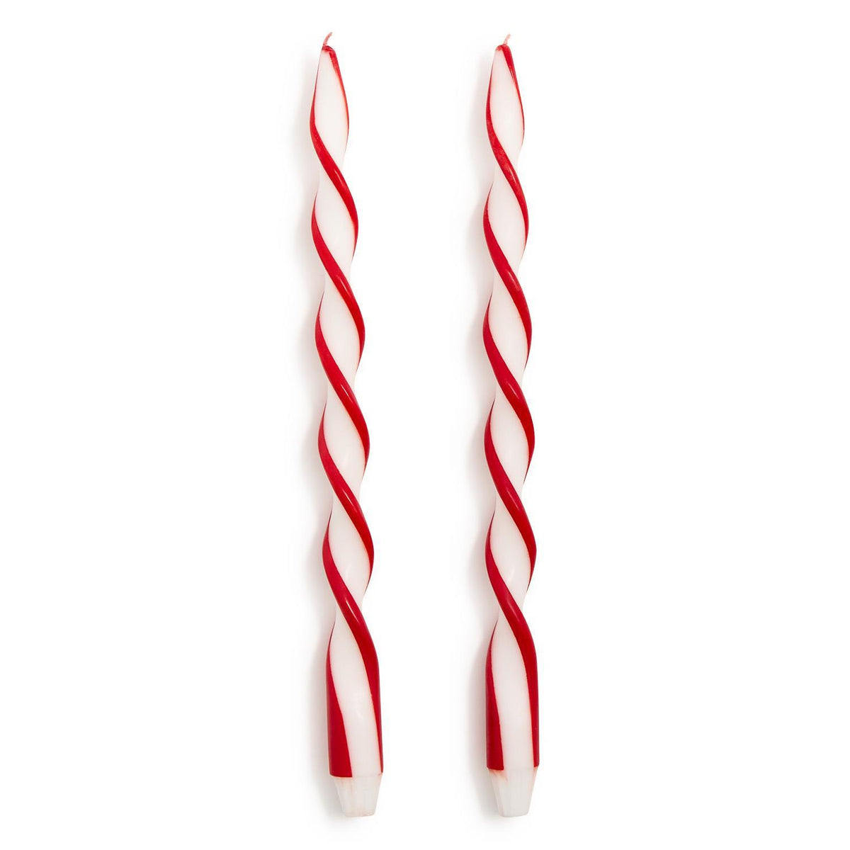Twist and Glow Set of 2 Red Ribbon 15 3/4" Twist Taper Candles - The Preppy Bunny