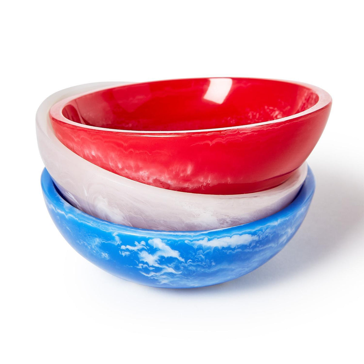 Red, White and Blue Round Tidbit Bowl - The Preppy Bunny