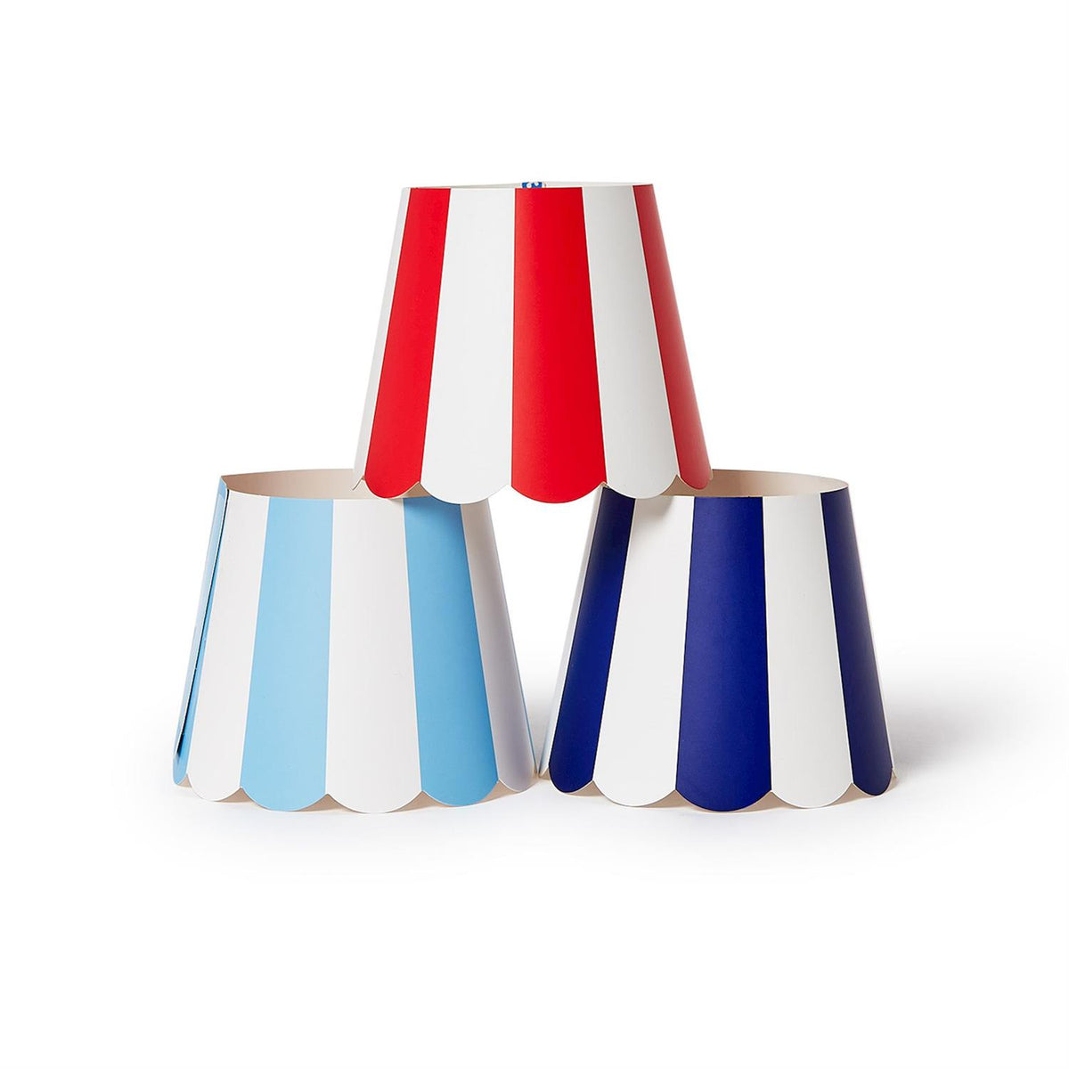 Bold Stripe Decorative Paper Lampshade Covers for LED Lamps - The Preppy Bunny