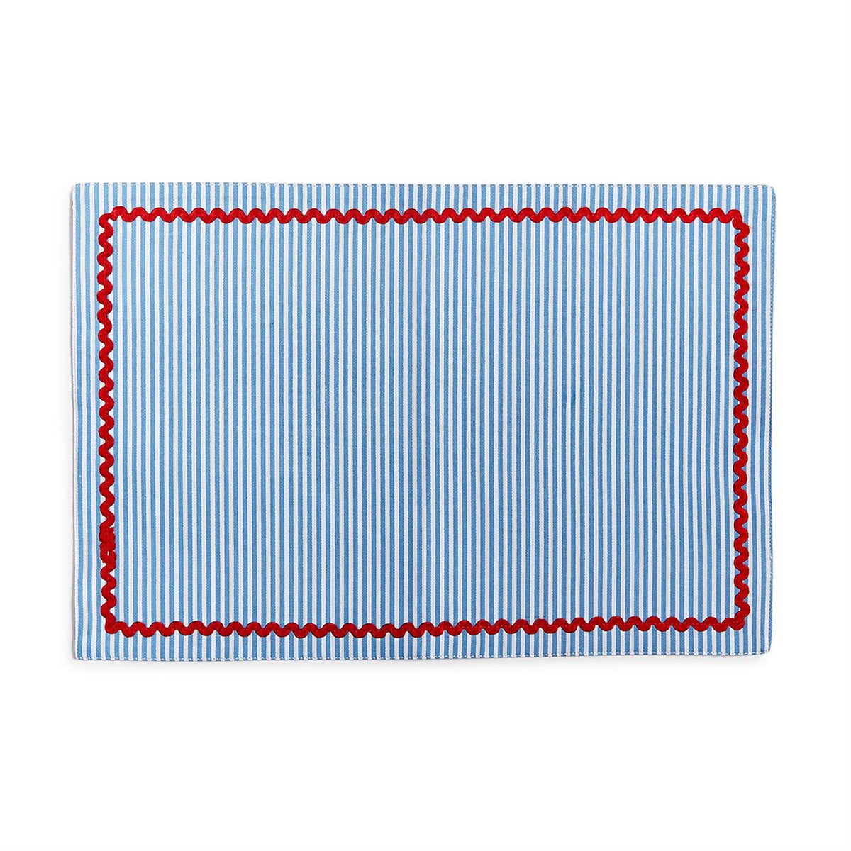 Red, White and Bloom Set of 4 Double-Sided Fabric Placemat