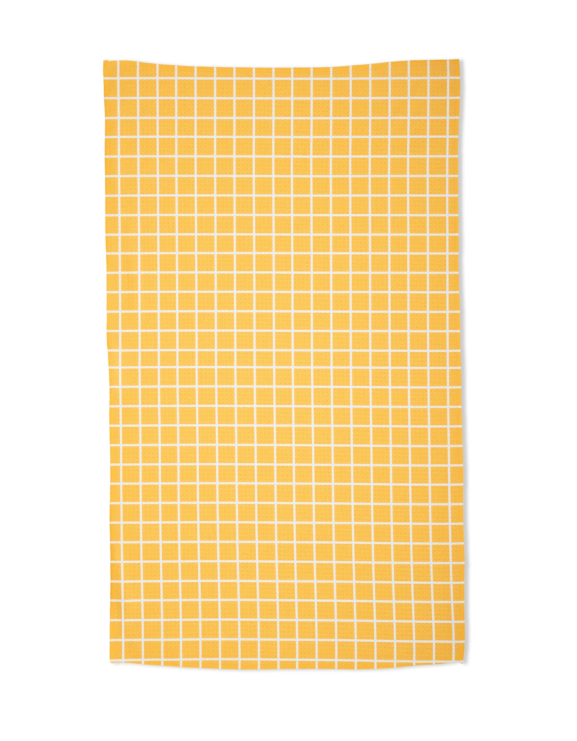 Orange Grid Geometry Tea Towel - The Preppy Bunny