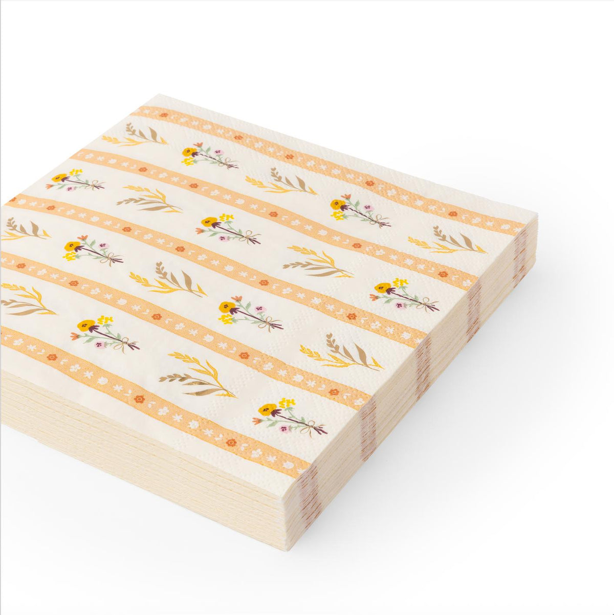 Cozy Fall Floral Paper Dinner Napkins