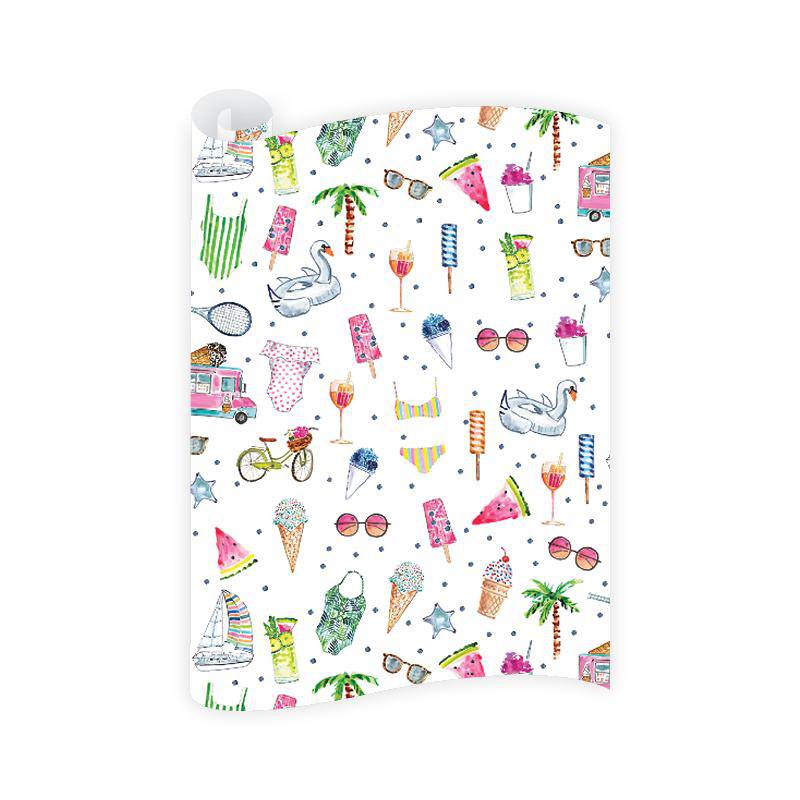 Pool Party Wrapping Paper Roll - The Preppy Bunny