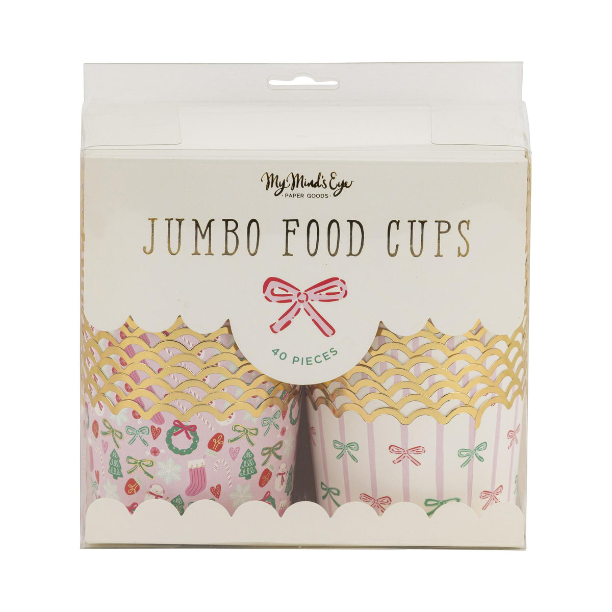 Foiled JUMBO Bows/Icons 8 oz Baking Cups (40 ct) - The Preppy Bunny