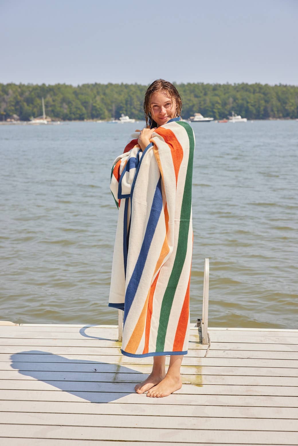 Vintage Casco Bay Stripe Blanket by ChappyWrap