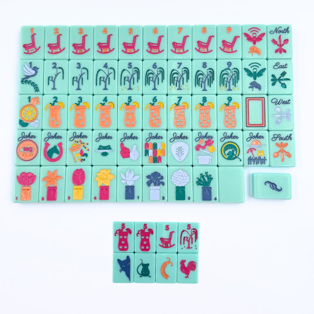 THE SOUTHEAST SERIES | Mahjong Set with Southern Charm - The Preppy Bunny