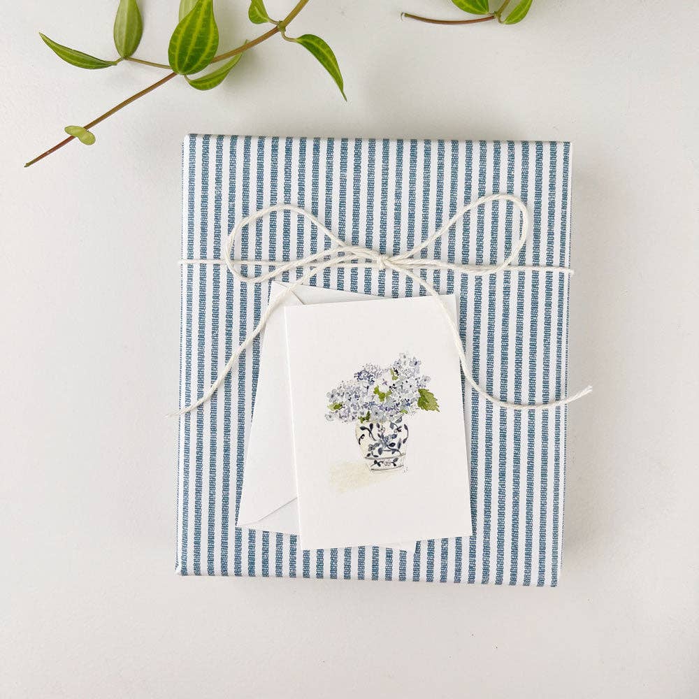 hydrangea bouquet mini notecard - The Preppy Bunny