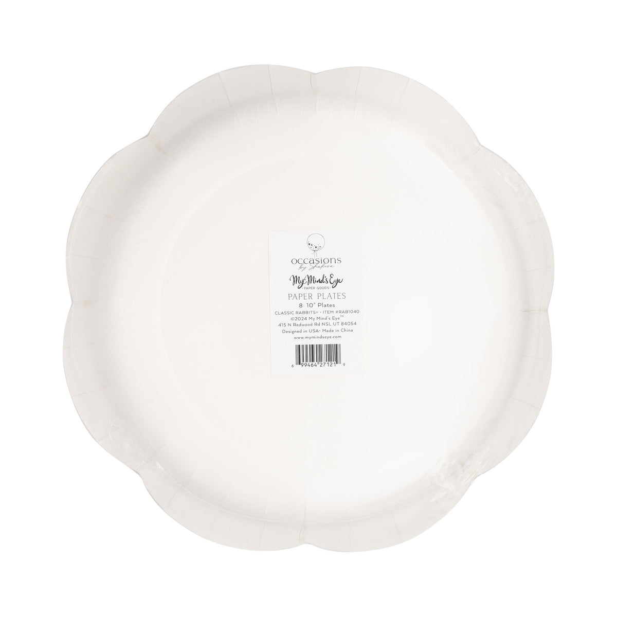 Rabbit Scatter Paper Plates - The Preppy Bunny