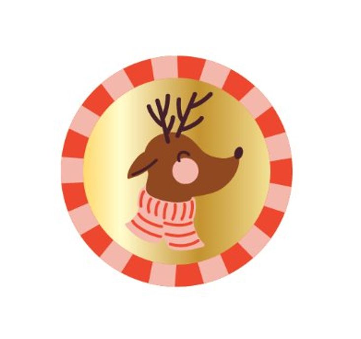 Whimsical Reindeer Small Christmas Plates