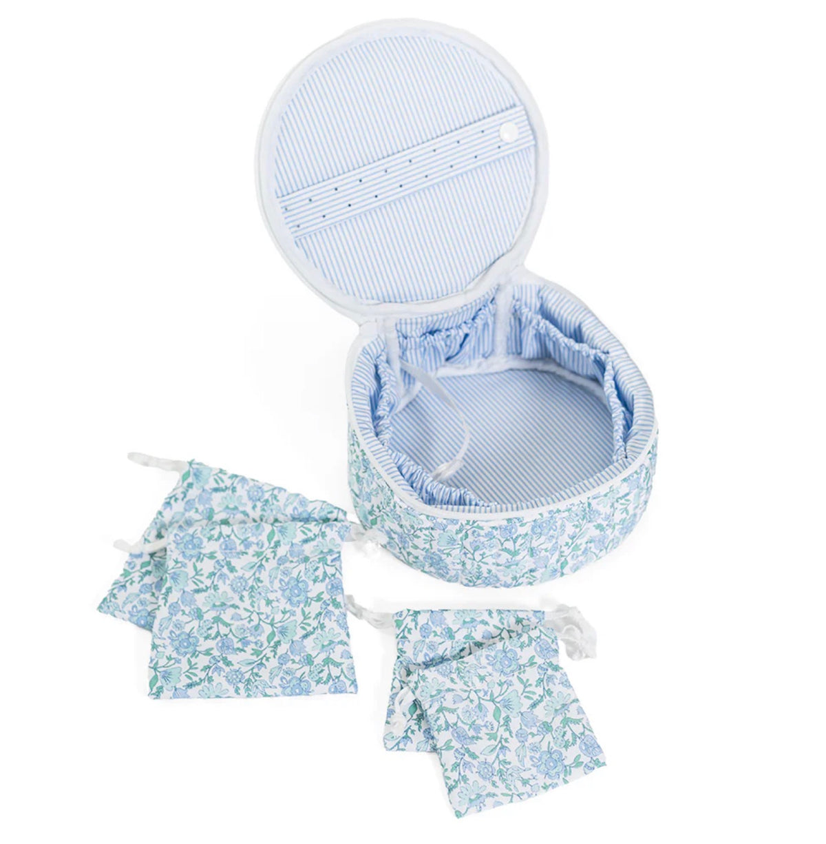 Quilted Jewelry Round in Hamptons Floral - The Preppy Bunny