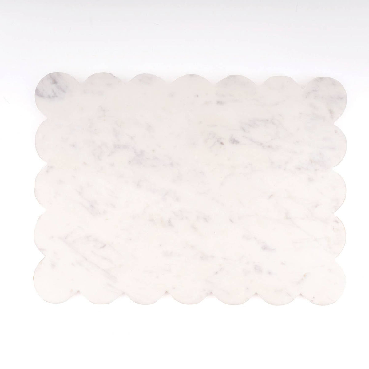 White Marble Scalloped Serving Board - The Preppy Bunny