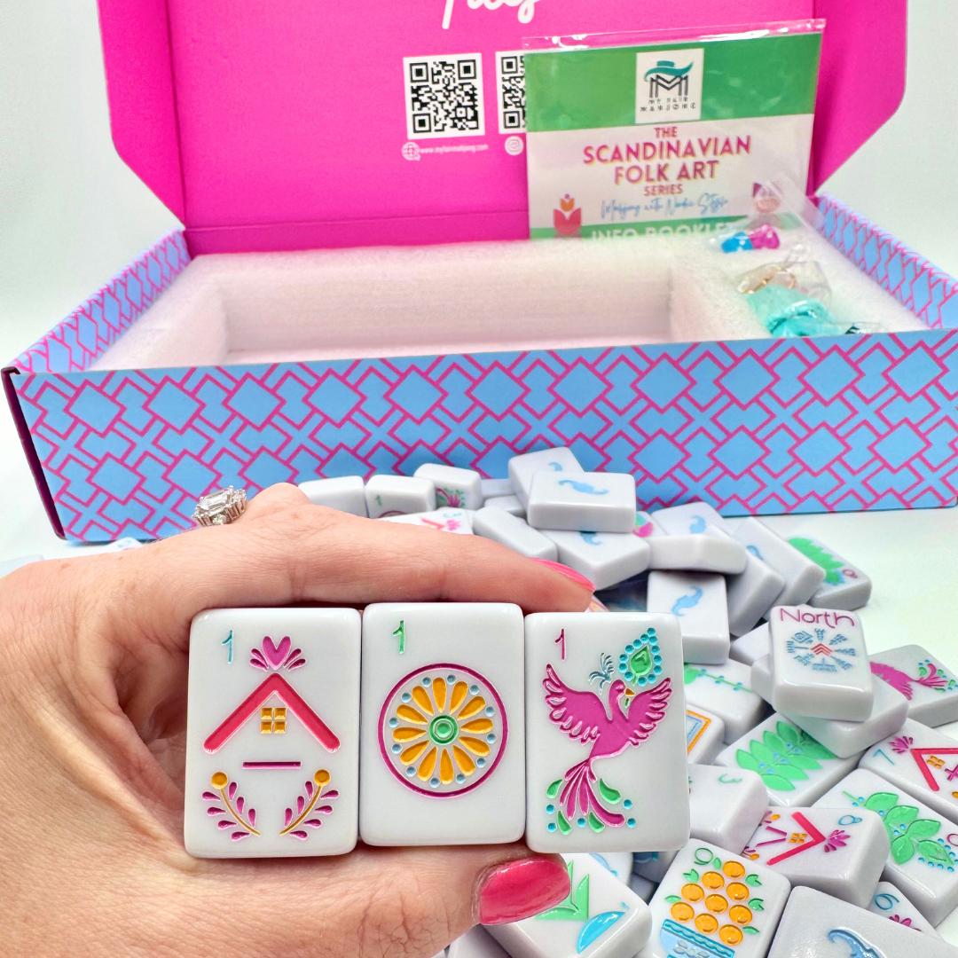 THE SCANDINAVIAN FOLK ART SERIES | Mahjong with Nordic Style - The Preppy Bunny