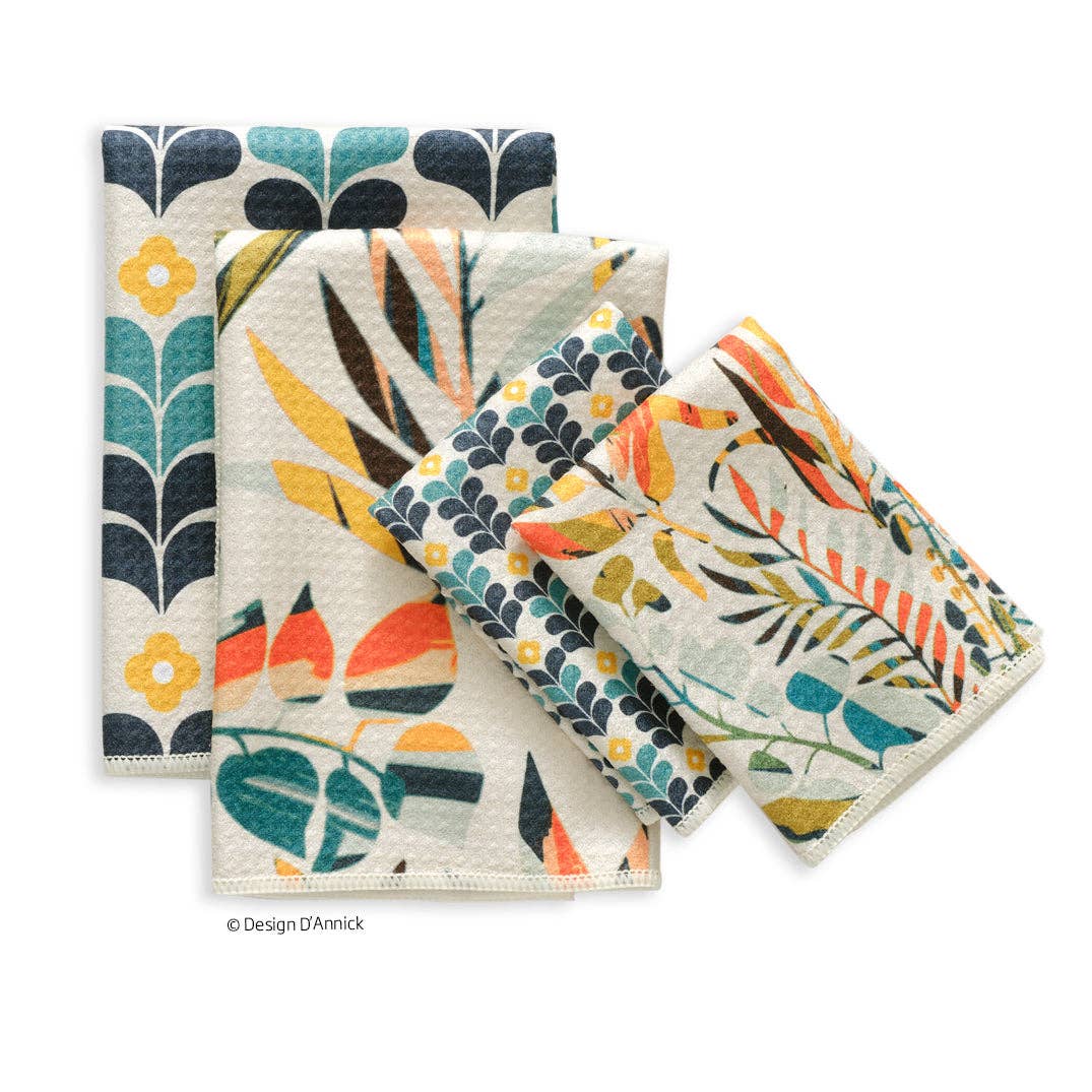 Colorful Leaves All Purpose Microfiber Towel Set - The Preppy Bunny