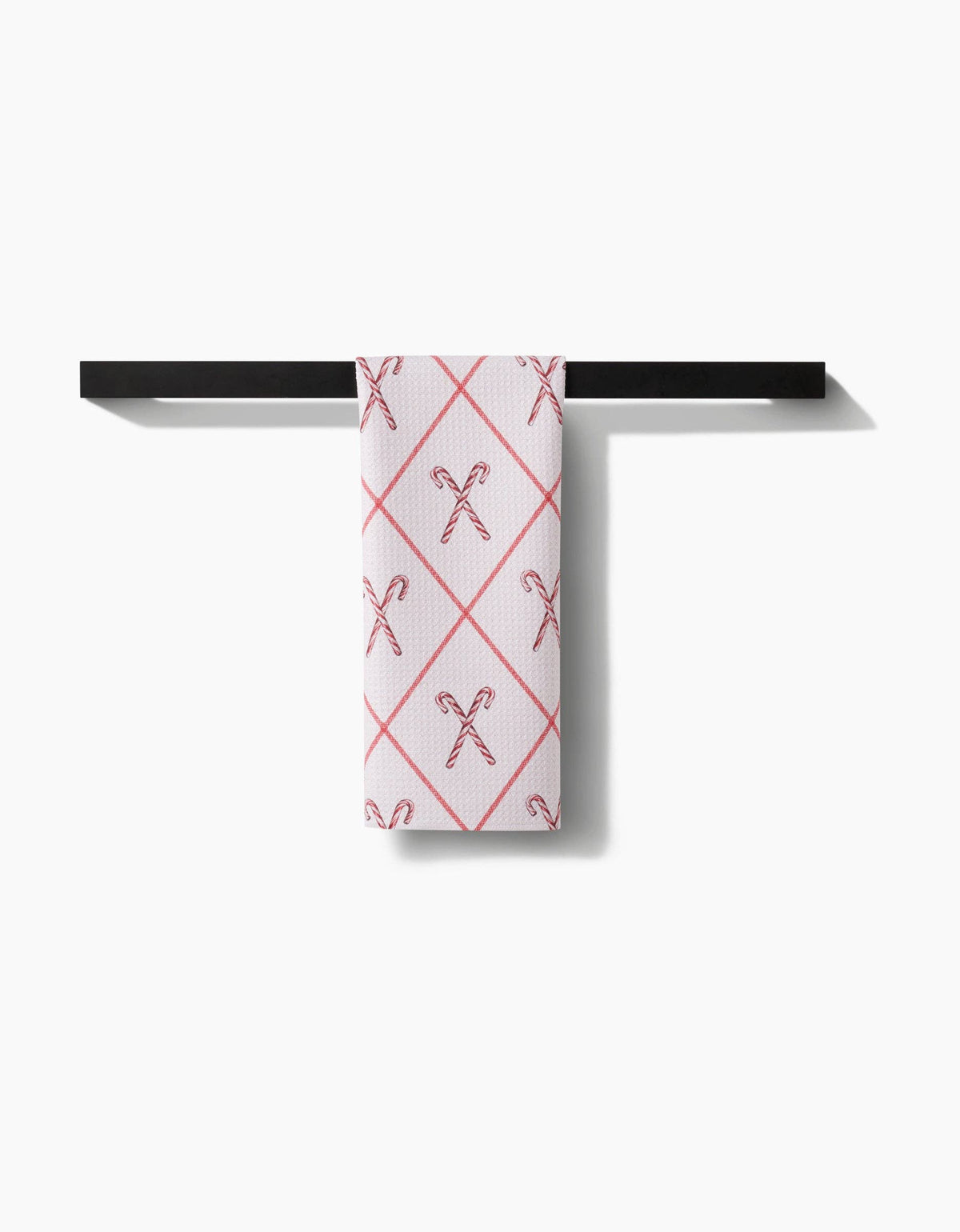 Festive Candy Canes Tea Towel by Geometry - The Preppy Bunny