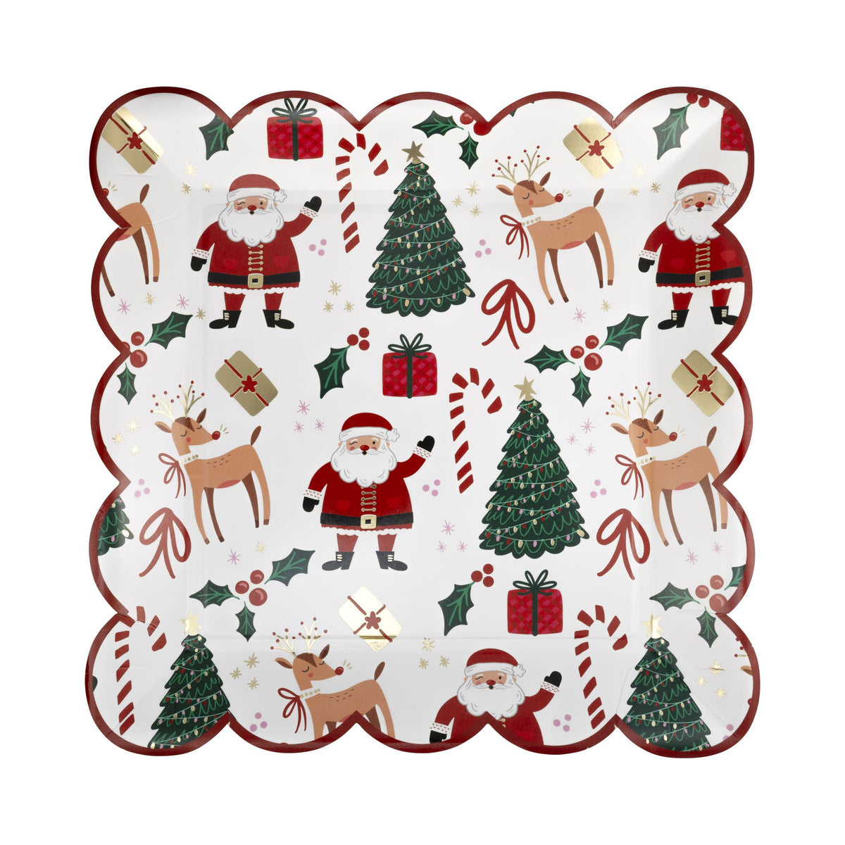 Whimsy Christmas Scatter 10&quot; Paper Plates