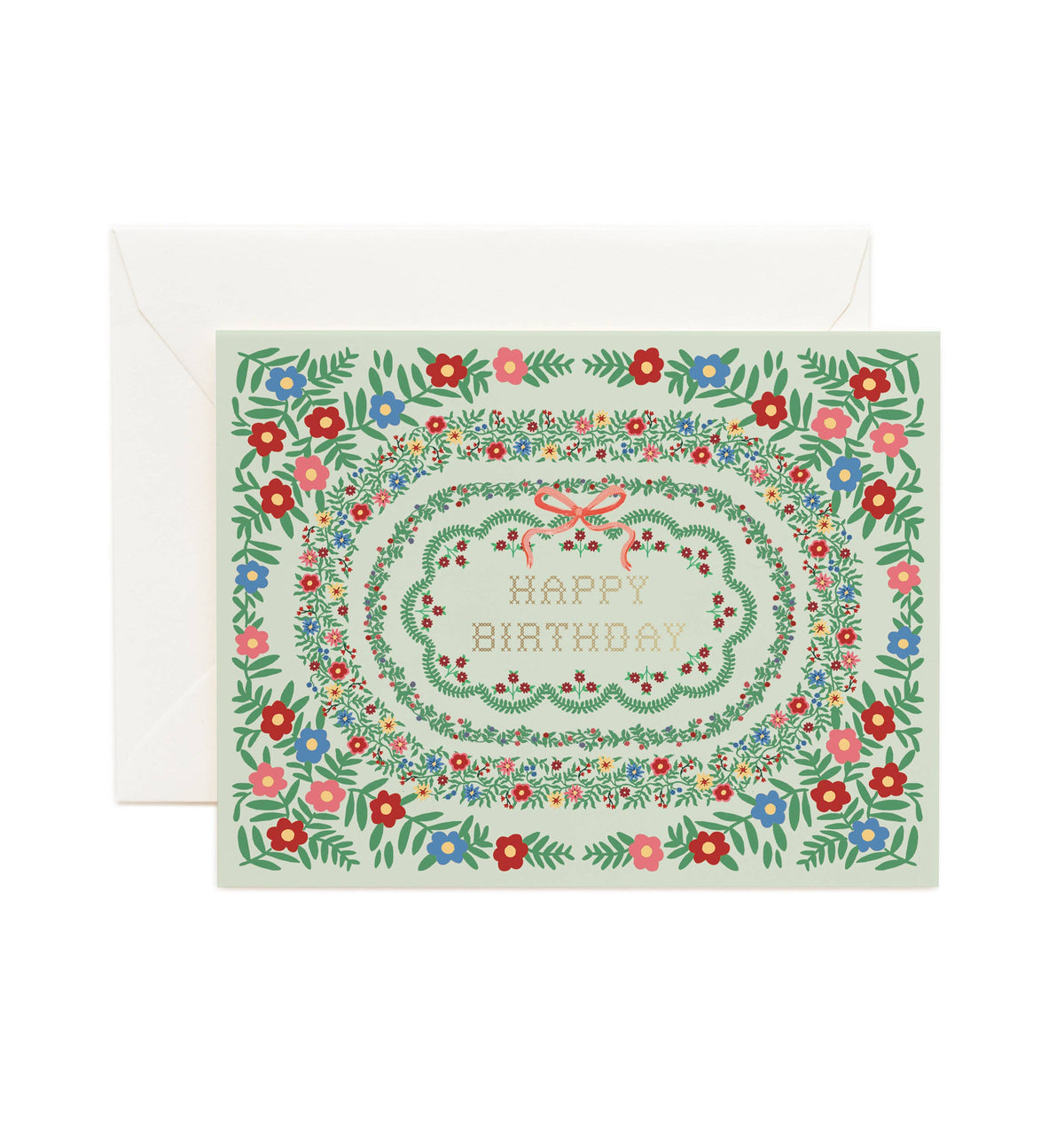 Rosette Birthday Card - The Preppy Bunny