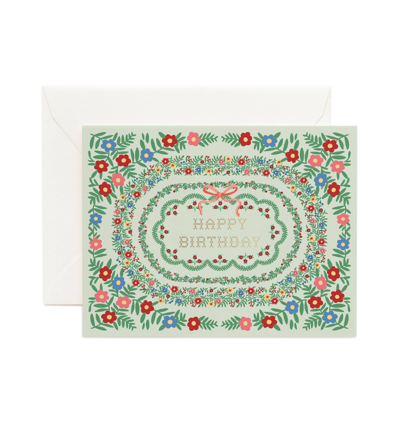 Rosette Birthday Card - The Preppy Bunny