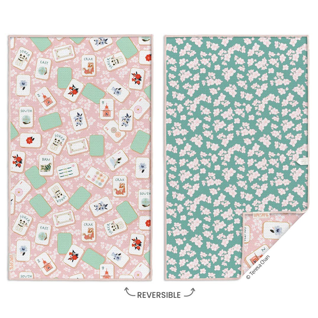 Mahjong Microfiber Kitchen Towel - The Preppy Bunny