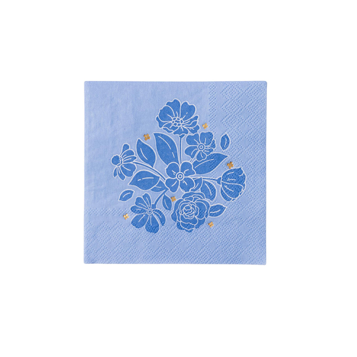 BELLE BLUE ELEGANT FLORAL COCKTAIL NAPKINS