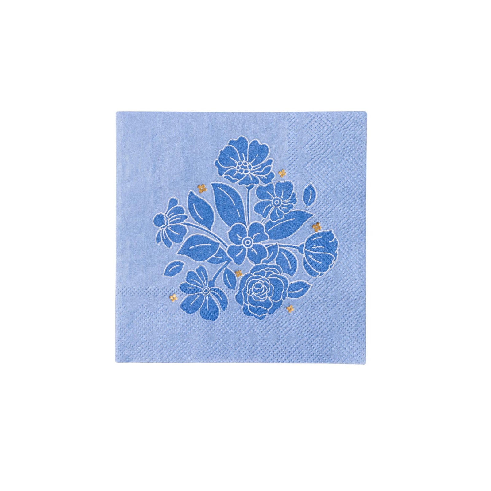 BELLE BLUE ELEGANT FLORAL COCKTAIL NAPKINS - The Preppy Bunny