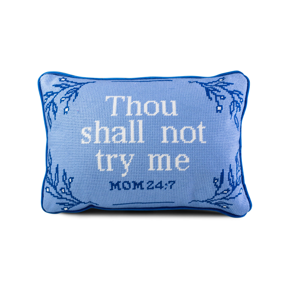 Try Me Needlepoint Pillow