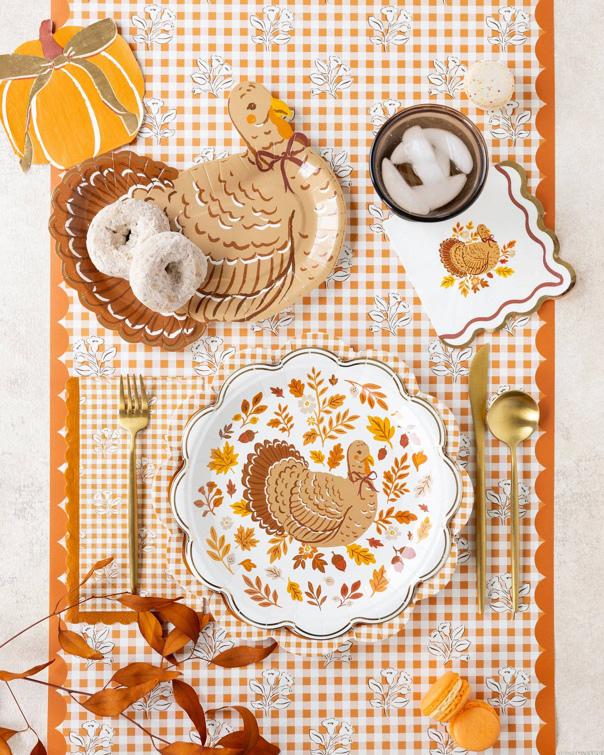 Harvest Pumpkin Shaped Paper Paper Napkins