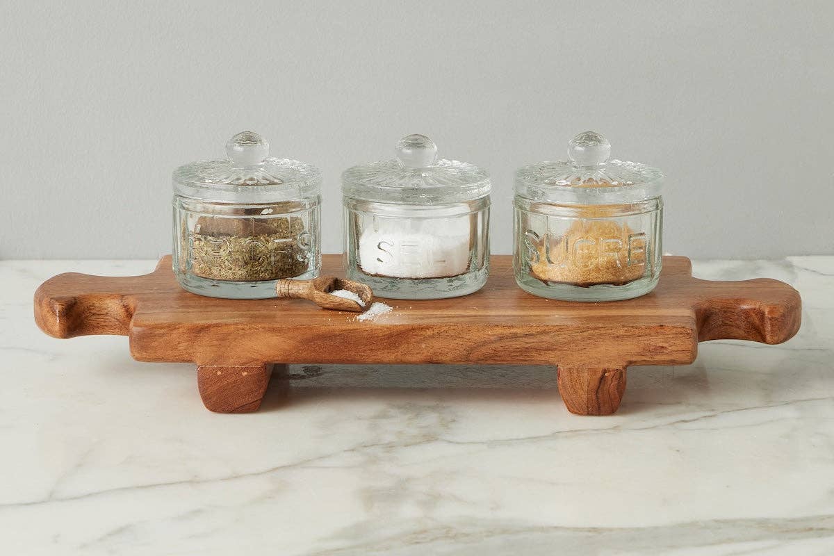 Bistro Glass Salt Cellar with Scoop - The Preppy Bunny