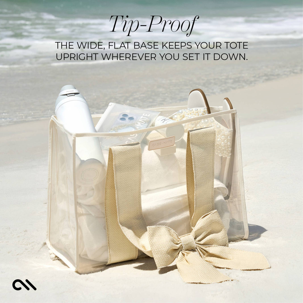 Case-Mate Ecru Raffia Bow Jelly Tote Bag - The Preppy Bunny