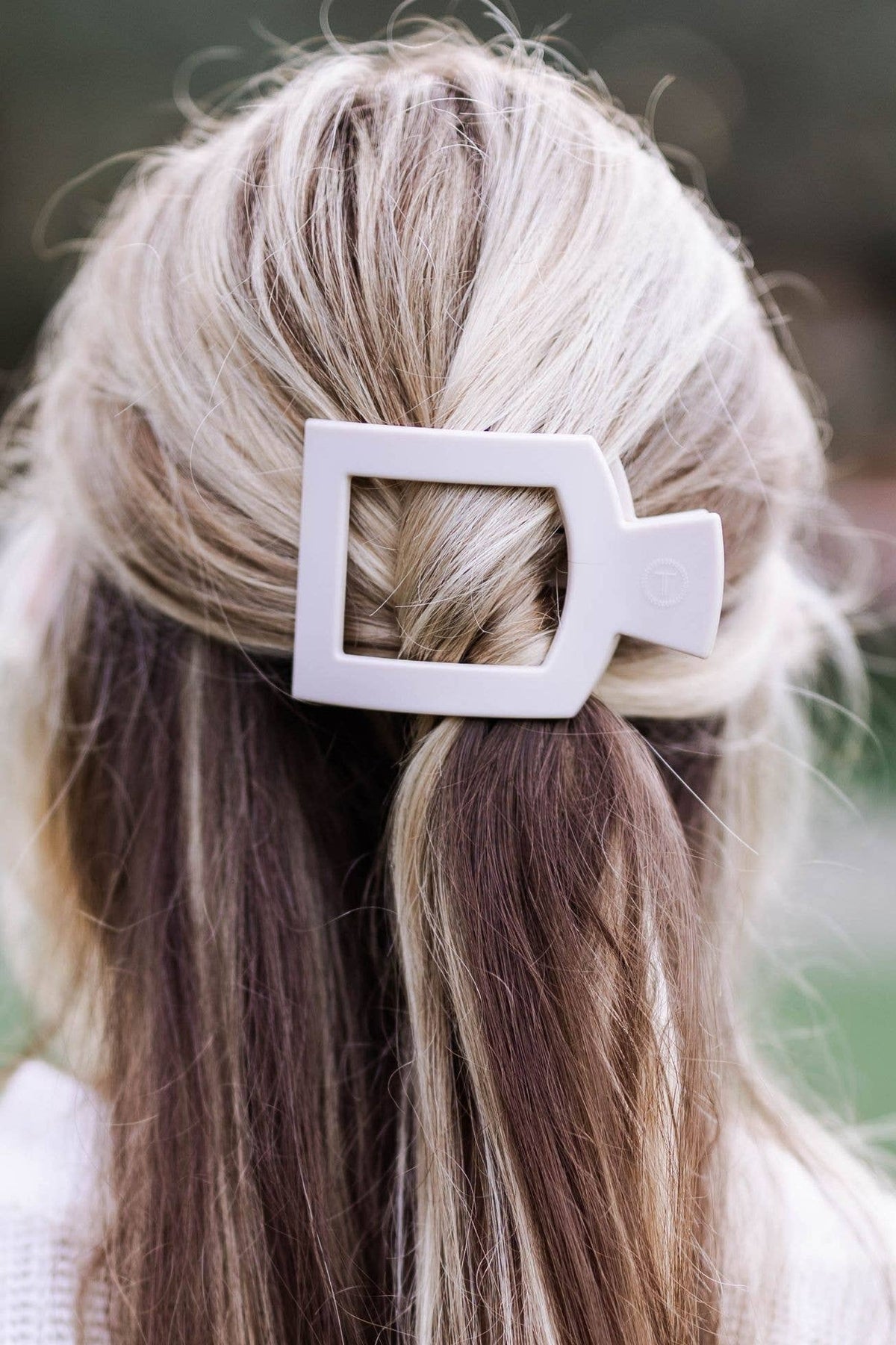 Toasted Medium Flat Square Hair Clip