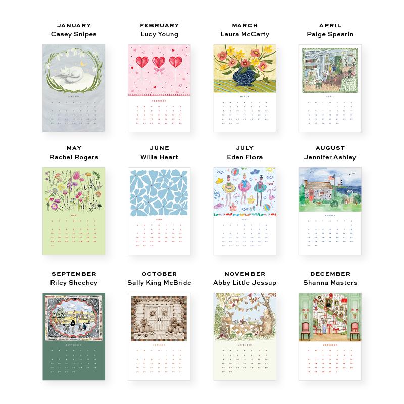 2026 Desktop Calendar - Refill Only - The Preppy Bunny