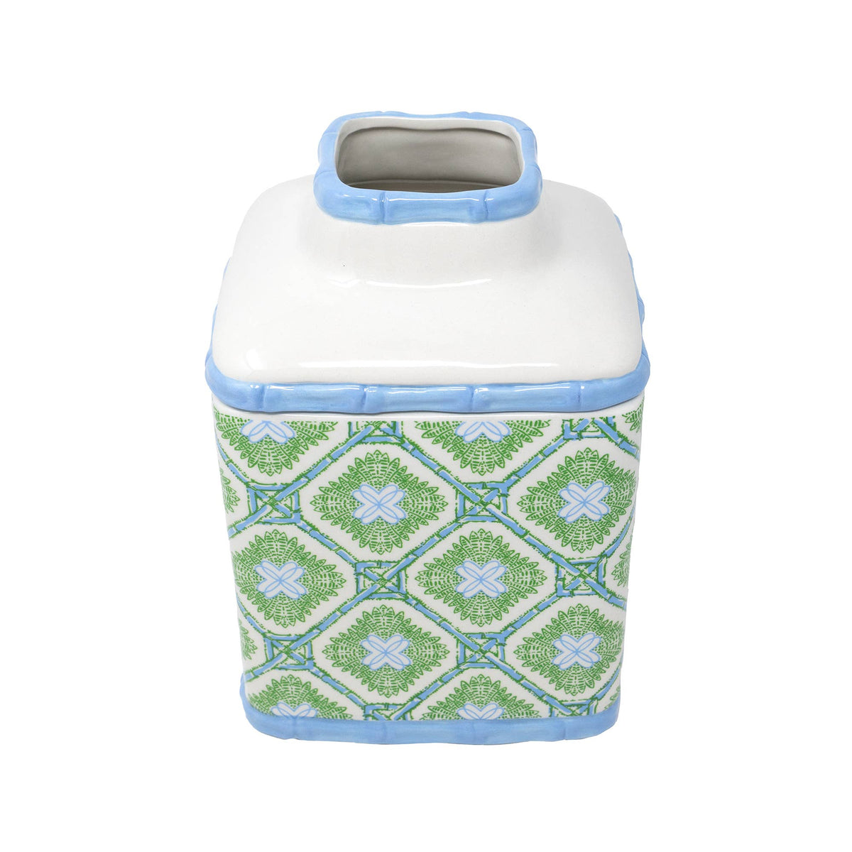 Tissue Holder in Bamboo Logo Trellis - The Preppy Bunny