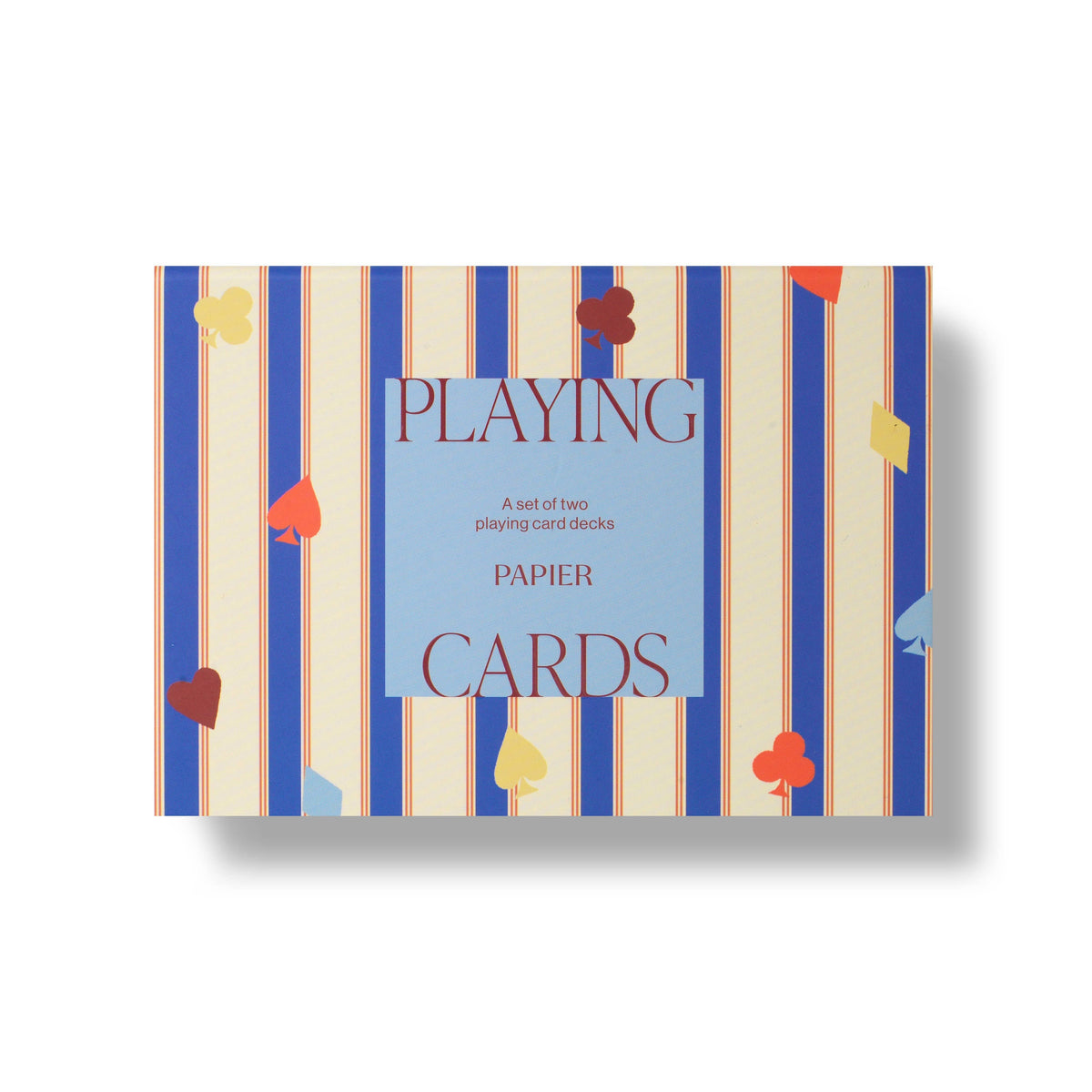 Playing Card Game, Set of 2 - Suits & Stripes