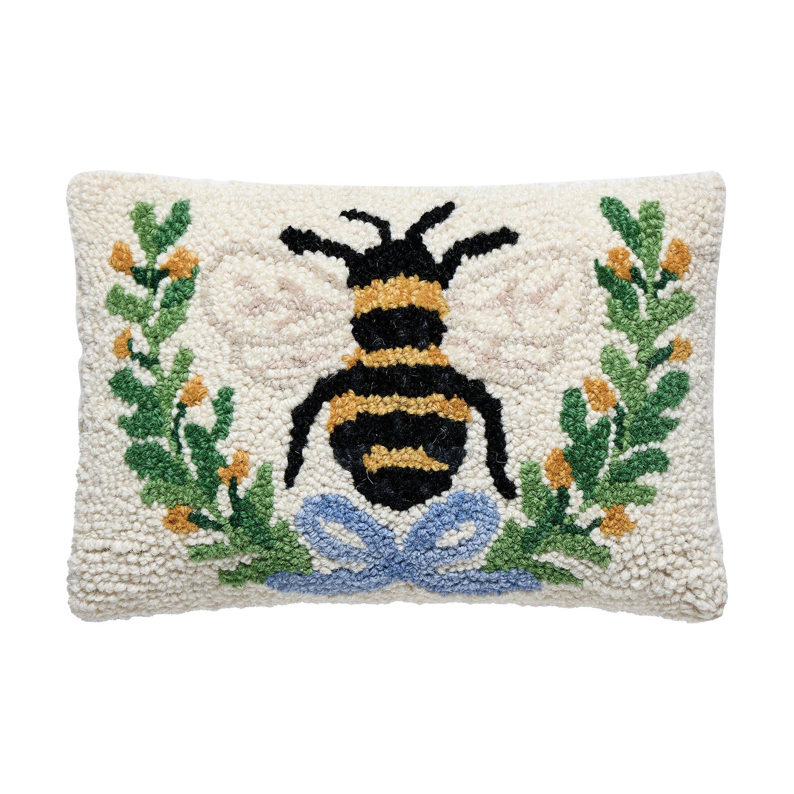 Bee In A Wreath Hook Pillow - The Preppy Bunny