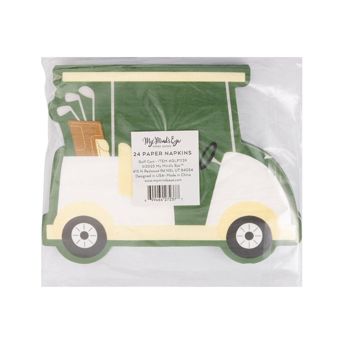 Golf Cart Shaped Paper Napkins - The Preppy Bunny