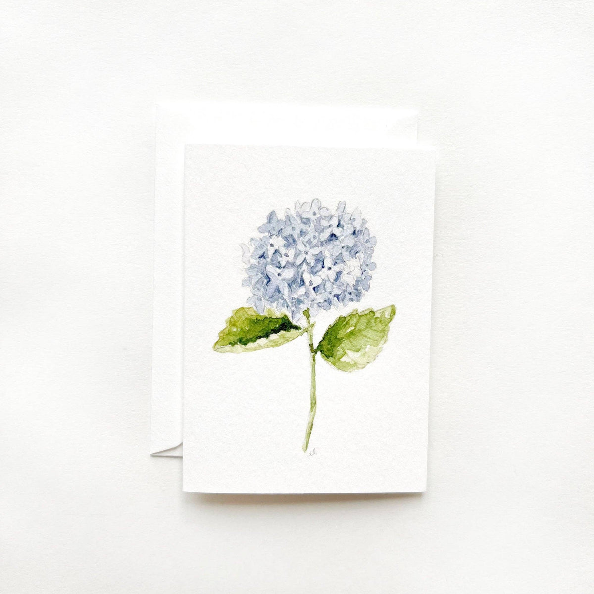 Hydrangea stem mini notecard