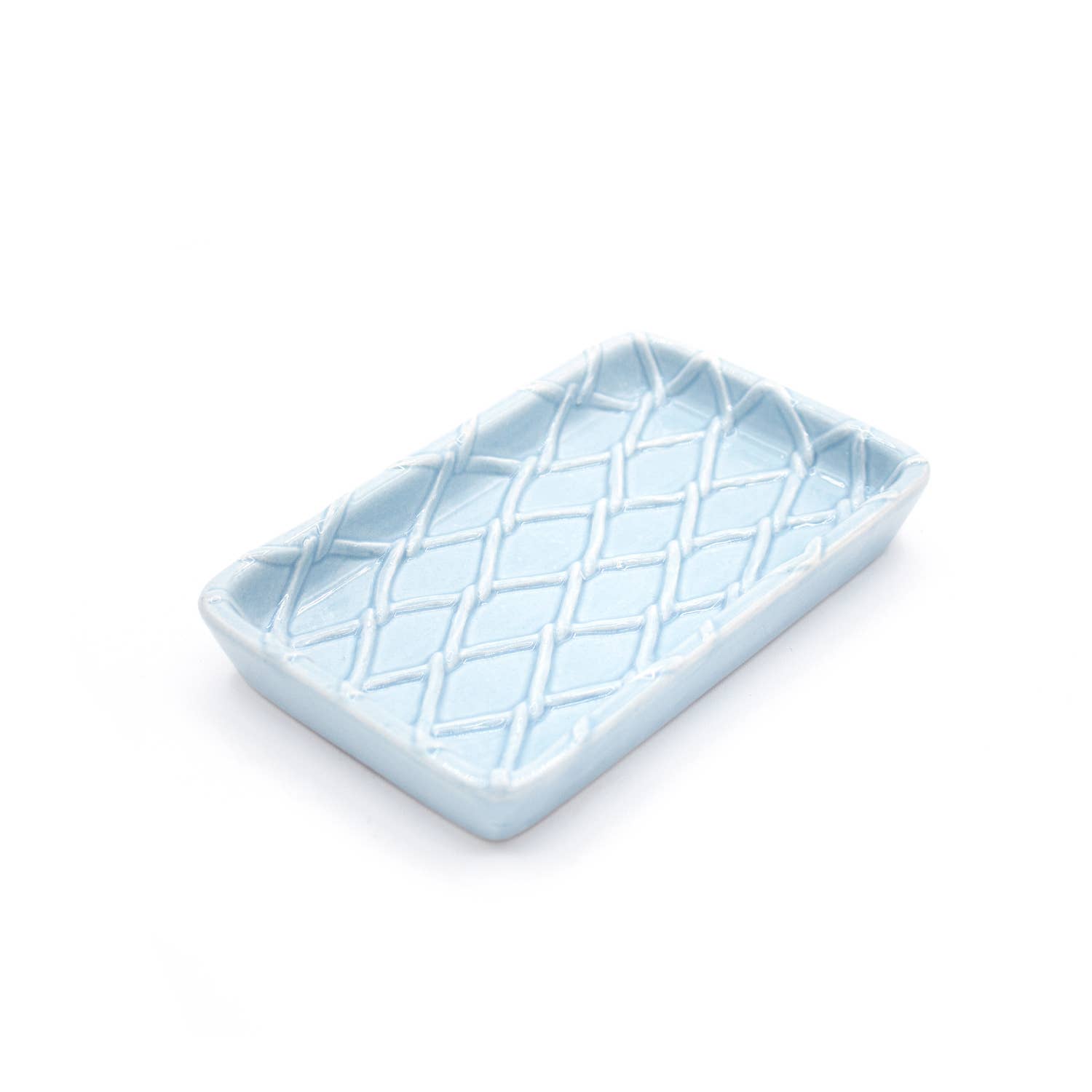Light Blue Textured Soap Dish - The Preppy Bunny