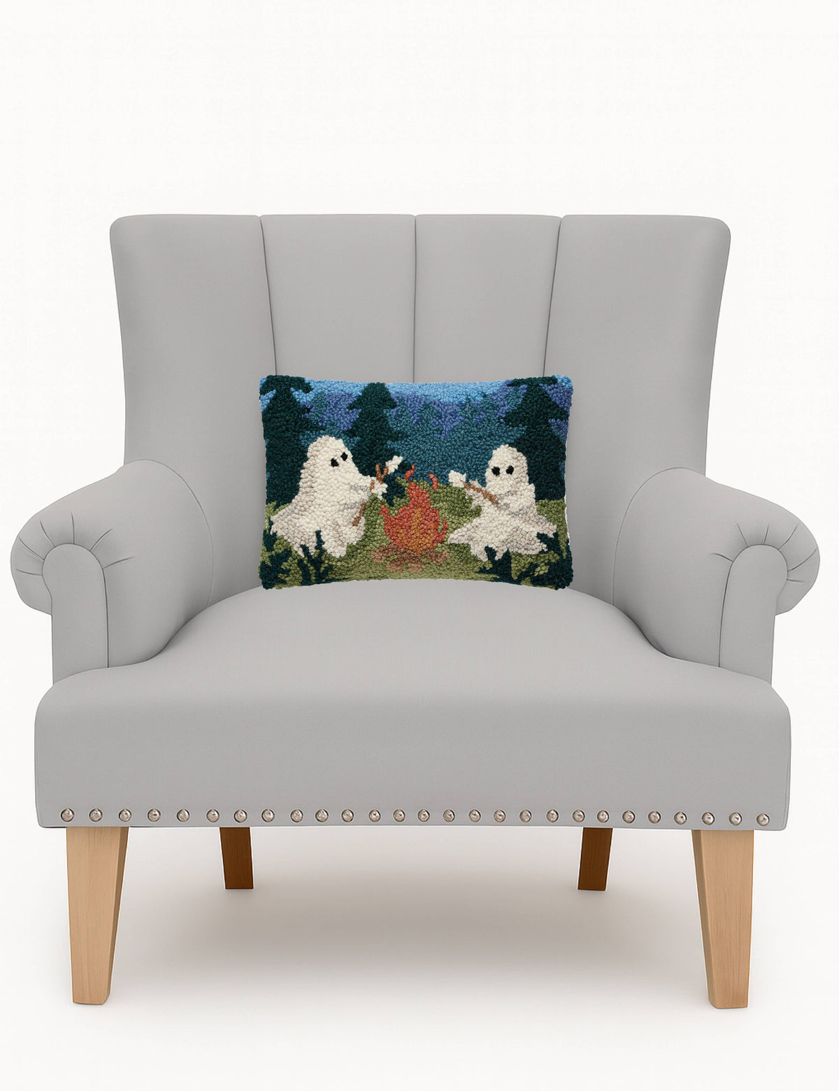Ghosts Campfire Hook Pillow