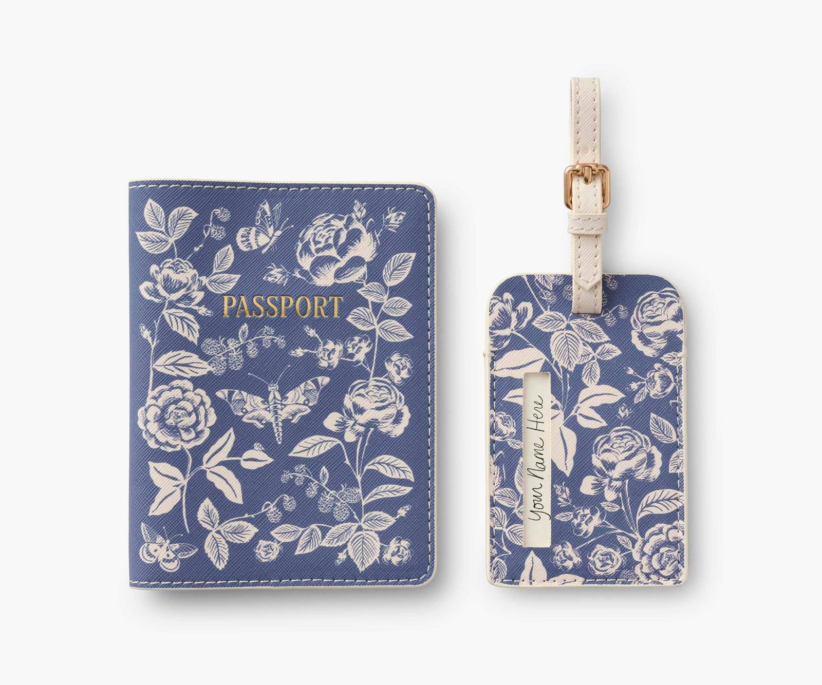 English Rose Passport & Luggage Tag Set - The Preppy Bunny
