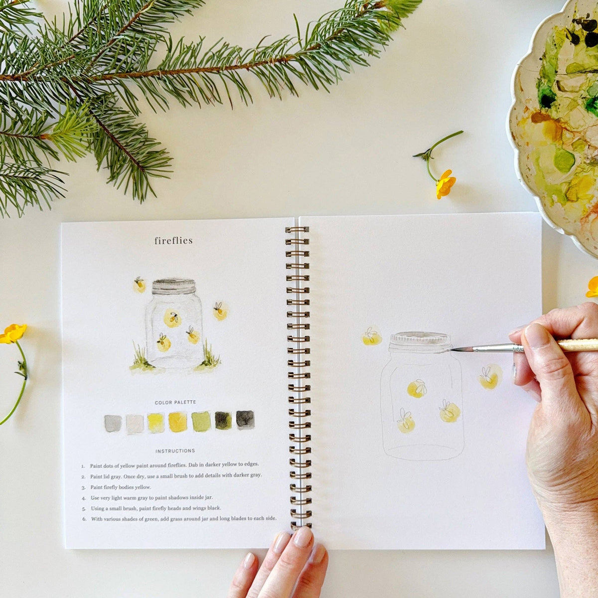 Camping watercolor workbook - The Preppy Bunny