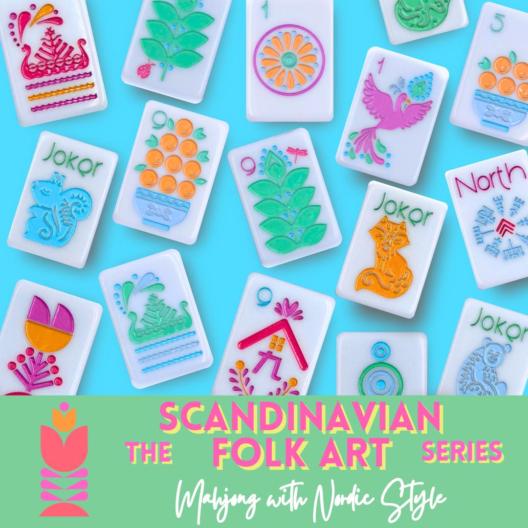 THE SCANDINAVIAN FOLK ART SERIES | Mahjong with Nordic Style - The Preppy Bunny