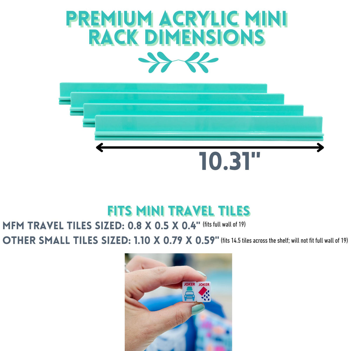 MINI Travel Mahjong Racks | Premium Acrylic | 10.31" - The Preppy Bunny
