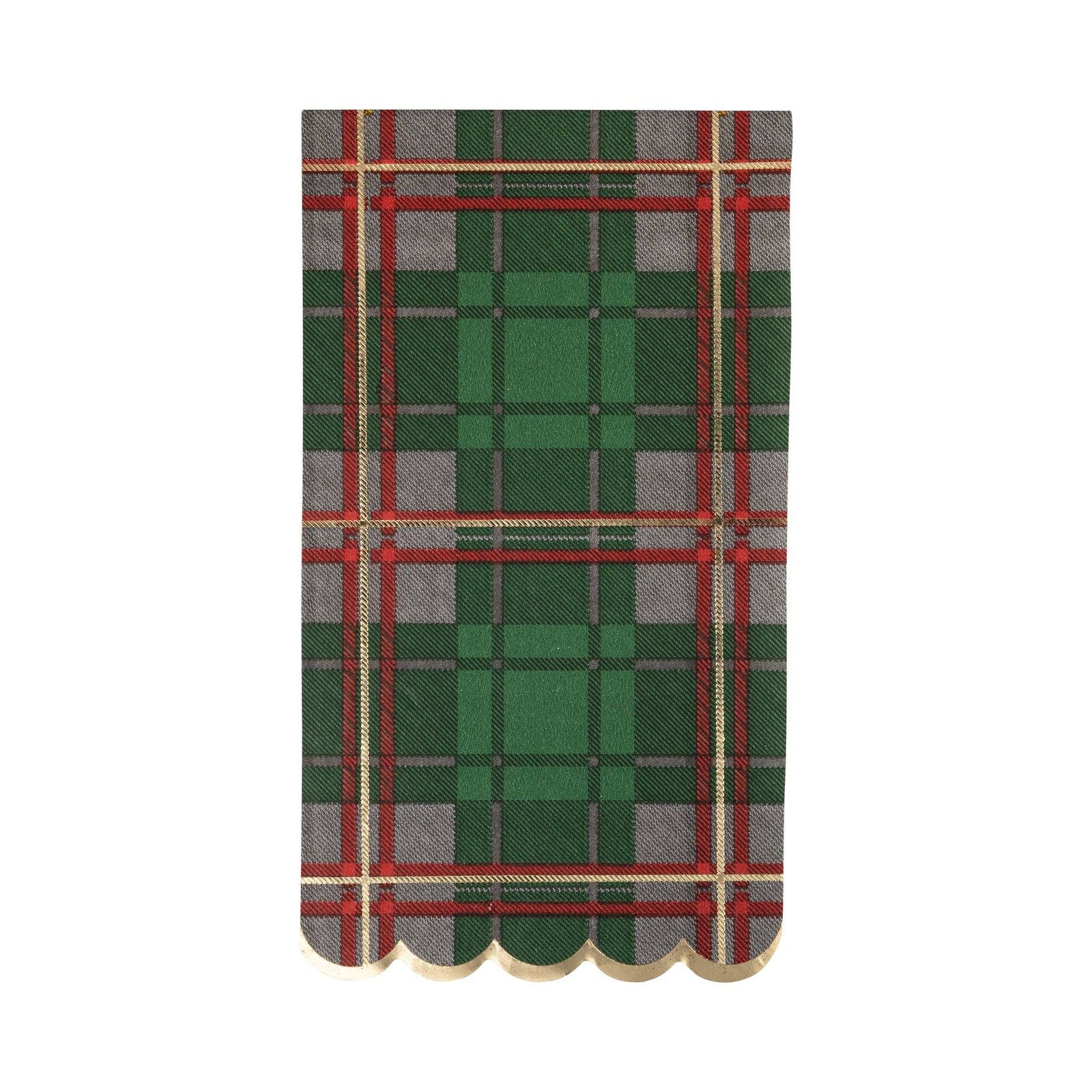 Green Christmas Plaid Paper Dinner Napkins - The Preppy Bunny