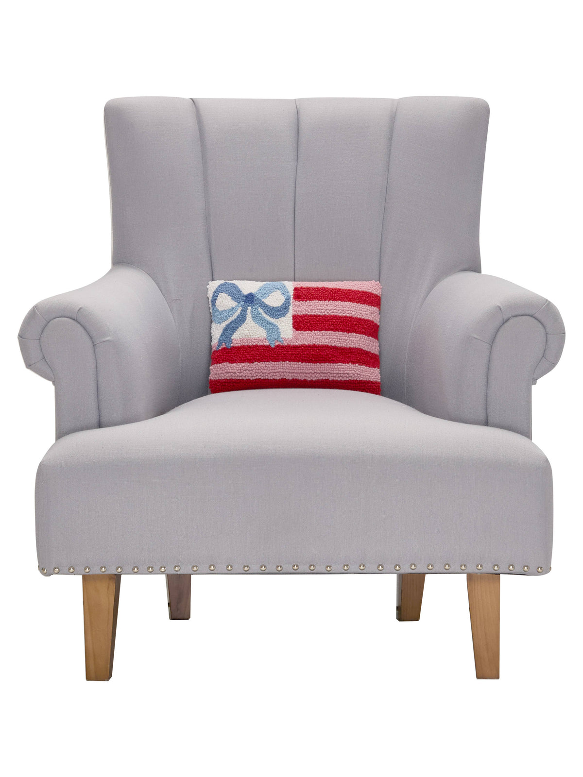 Bow Flag Hook Pillow - The Preppy Bunny